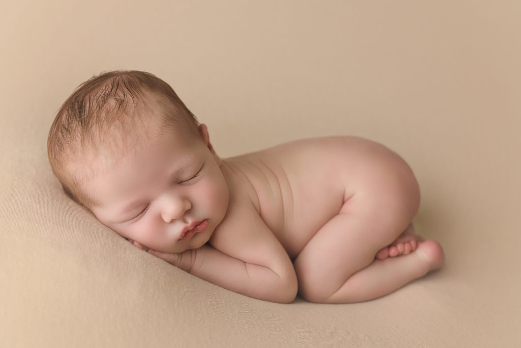 Raleigh Newborn Photographer Newborn baby boy with bottom up